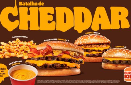 Burger King lança Batalha de Cheddar e reforça qualidade e sabor em seu cardápio