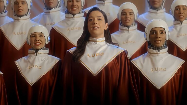 Coral de robôs canta “Tocando em frente” em campanha de Natal da Lupo