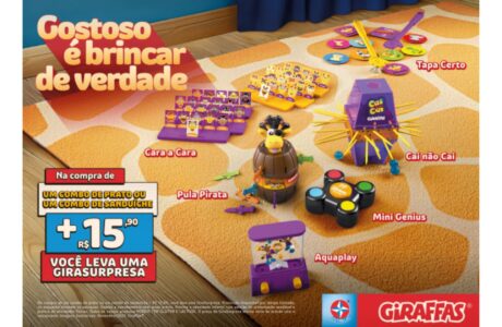 Giraffas aposta na nostalgia e lança GiraSurpresas em parceria com a Estrela