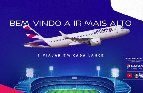 LATAM é patrocinadora oficial das transmissões do Paulistão e do Brasileirão na CazéTV no Youtube em 2026