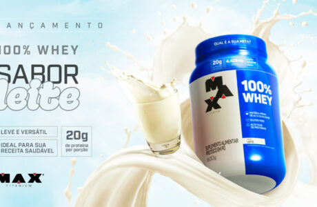 novo 100% Whey sabor Leite