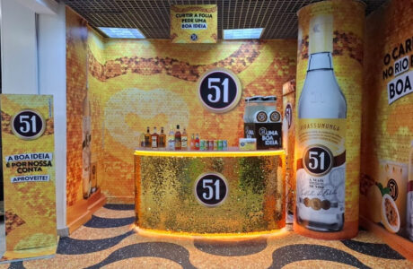Ação da Cachaça 51 no Aeroporto Santos Dumont