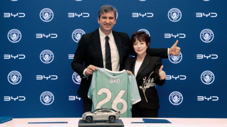 BYD e Manchester City F.C. firmam parceria global