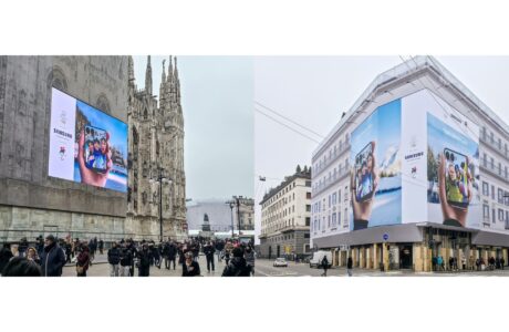 Campanha Open Always Wins, da Samsung, ganha vida em Milão