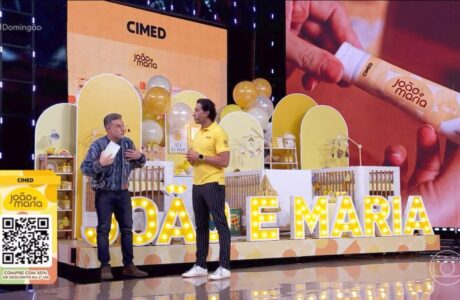 Cimed anuncia nova marca João e Maria com chá revelação no programa Domingão com o Huck