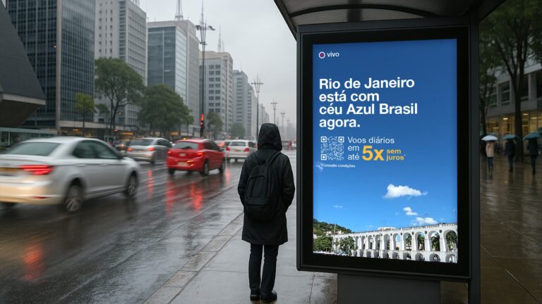 Eletromidia transforma o céu em mídia viva com transmissão em tempo real de paisagens brasileiras