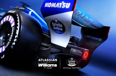 Equipe Atlassian Williams F1 comemora nova parceria com a Estrella Galicia 0,0