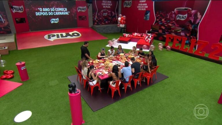 Pilão estreia no BBB 26 com dinâmica especial e café da manhã para os participantes da casa