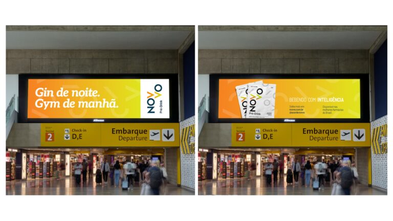 Com criação da We, Novvo Bem Estar invade aeroportos para falar de uma manhã sem ressaca