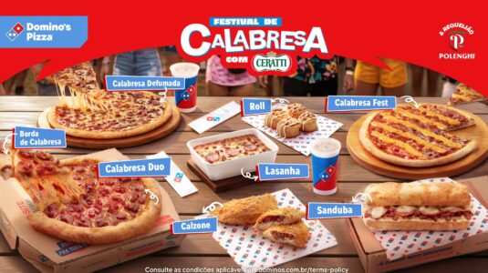 Domino’s lança Festival de Calabresa em parceria com Ceratti e Polenghi