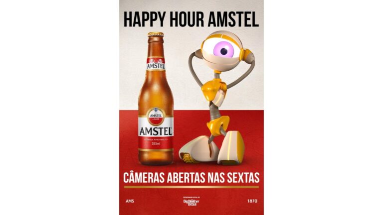 Happy Hour Amstel libera sinal ao vivo do BBB no Globoplay gratuitamente