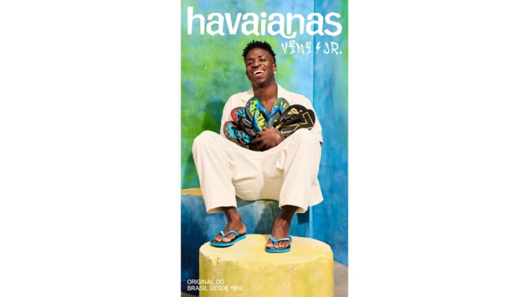 Havaianas e Vini Jr. colocam o estilo brasileiro em destaque, reforçando o espírito criativo do Brasil no mundo