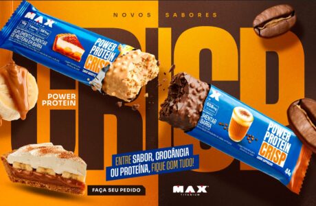 Max Titanium amplia portfólio de barras proteicos e lança novos sabores da linha Power Protein Crisp