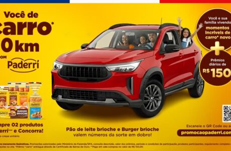 Paderrí anuncia promoção ao consumidor com sorteio de um carro 0km e prêmios em dinheiro