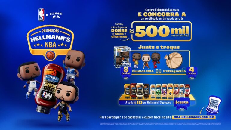 Promoção Hellmann’s + NBA traz Funkos colecionáveis da NBA entre outros prêmios