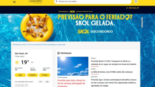 Climatempo e Skol utilizam inteligência de dados e geolocalização em campanhas para os feriados