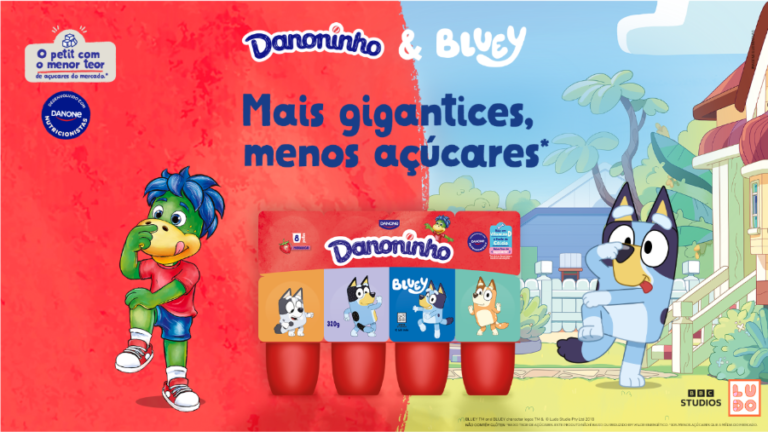 Danoninho + Bluey - Personagens da animação nas embalagens