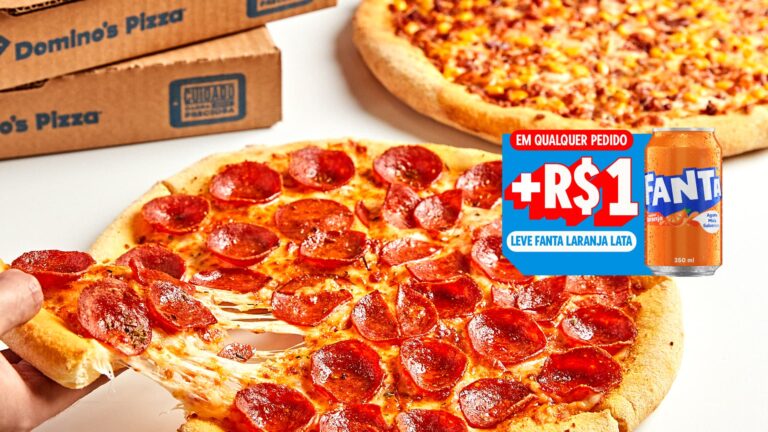 Domino’s adiciona Fanta Laranja ao pedido por +R$1