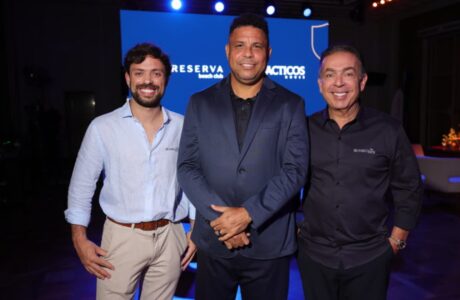 Os sócios Gianlucca Gariglia, Ronaldo Nazário e Mauricio Gariglia (Credito Andre Ligeiro)