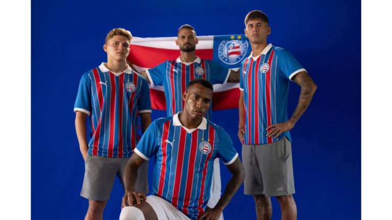 PUMA e Esporte Clube Bahia SAF apresentam novo uniforme AWAY 2026 em homenagem à alma tricolor