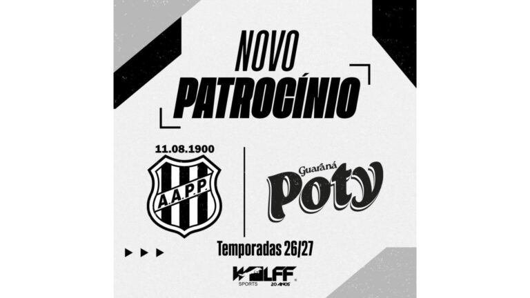 Ponte Preta anuncia bebidas poty como novo patrocinador oficial do clube