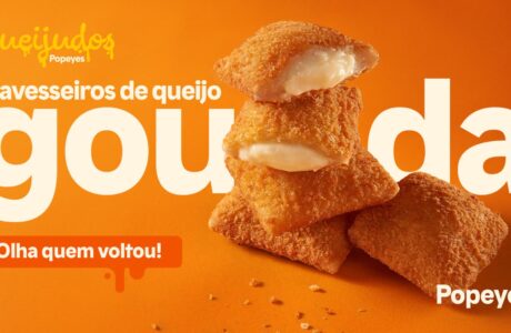 Popeyes® aposta na nostalgia e traz de volta o Travesseiro de Queijo Gouda com campanha estrelada por meme brasileiro