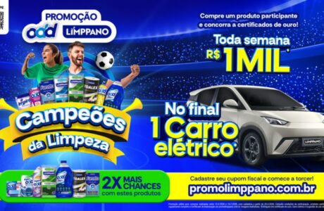 Promoção da ODD e Limppano vai dar R$1 mil por semana e sortear carro elétrico ao final