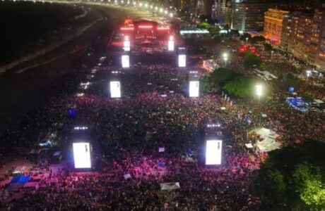 Show da Lady Gaga na praia de Copacabana, no Rio de Janeiro — Foto Prefeitura do Rio