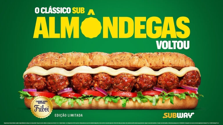 Subway® expande cardápio com retomada do clássico sanduíche de almôndega e novo cookie recheado com brigadeiro artesanal