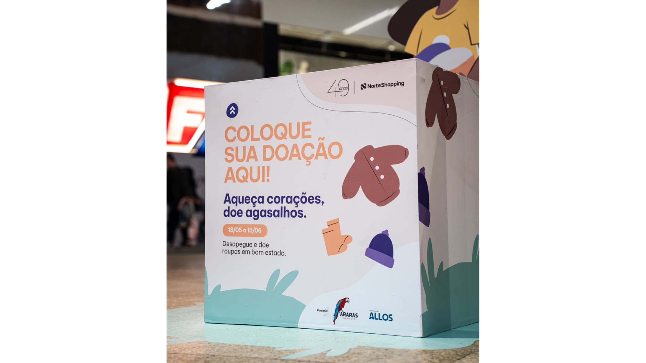 ALLOS promove campanha nacional de arrecadação de agasalhos e alimentos em seus shoppings pelo Brasil