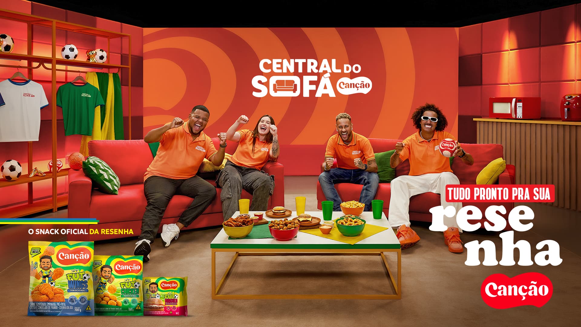 Canção transforma o campeonato em entretenimento com a “Central do Sofá” e filme estrelado por Neymar Jr. e creators