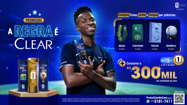Clear sorteia R$ 300 mil e transforma compras em prêmios em nova promoção