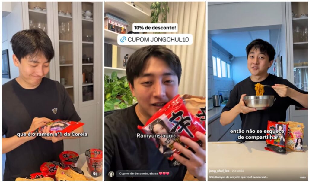 Creators brasileiros promovem o famoso ramen coreano Shin Ramyun em nova campanha