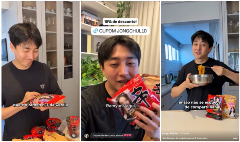 Creators brasileiros promovem o famoso ramen coreano Shin Ramyun em nova campanha