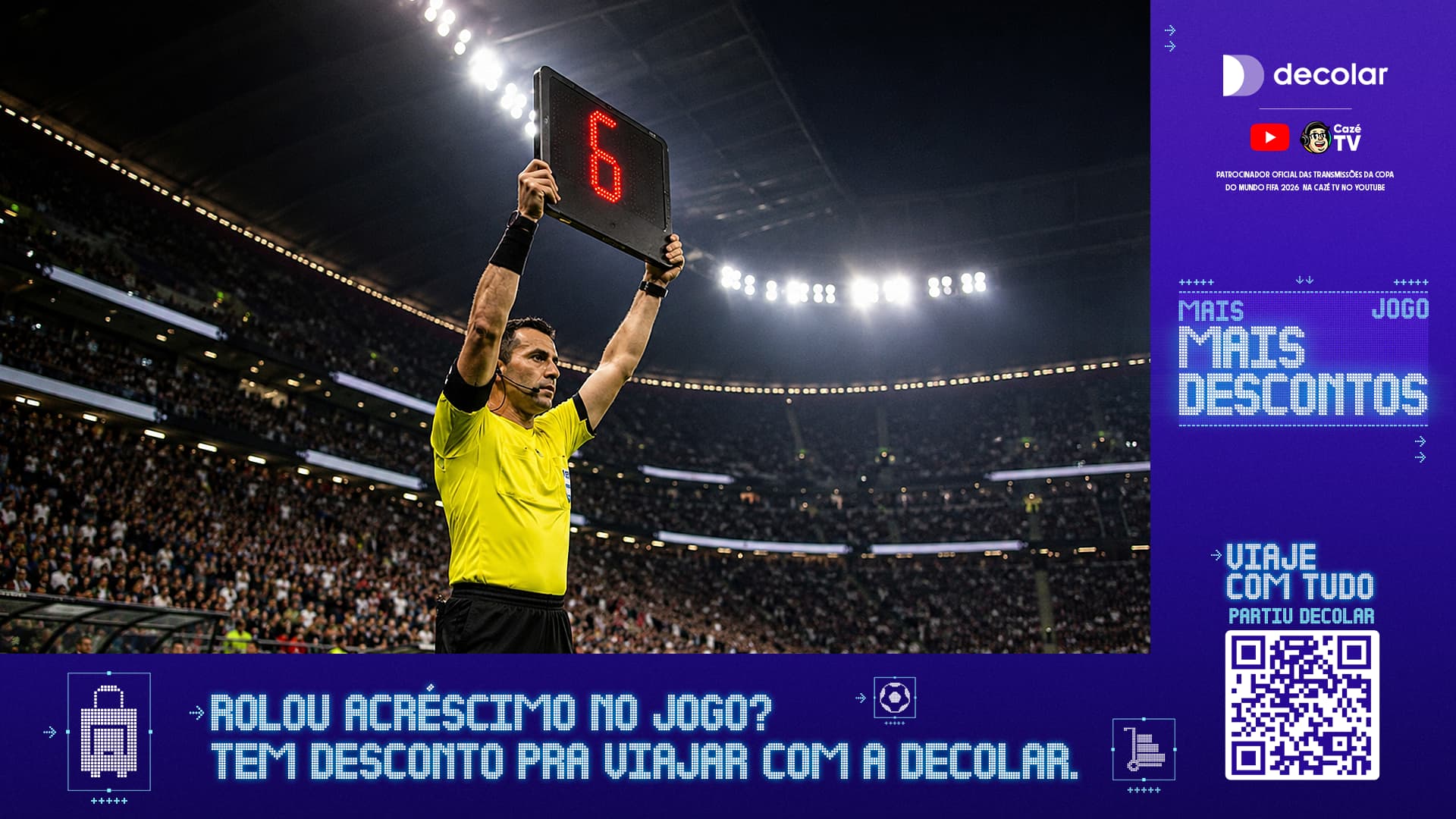 Decolar transforma acréscimos do futebol em descontos de até R$ 800