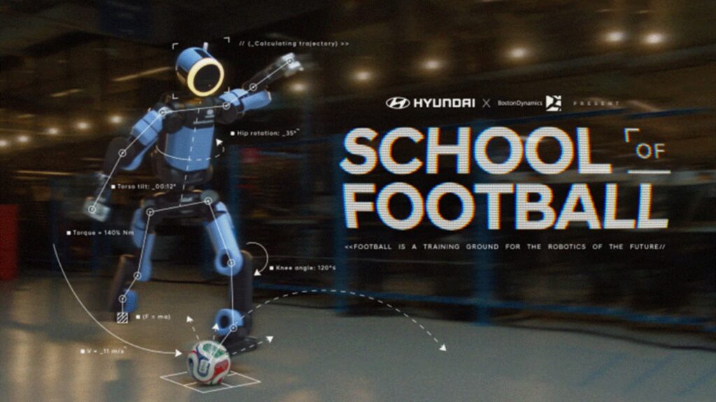 Hyundai Motor lança campanha “School of Football” estrelada pelo robô Atlas, da Boston Dynamics