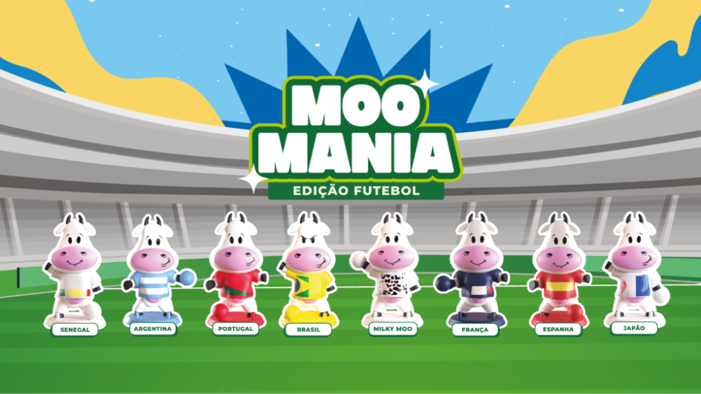 Milky Moo leva clima do futebol para as lojas com nova edição da Moo Mania