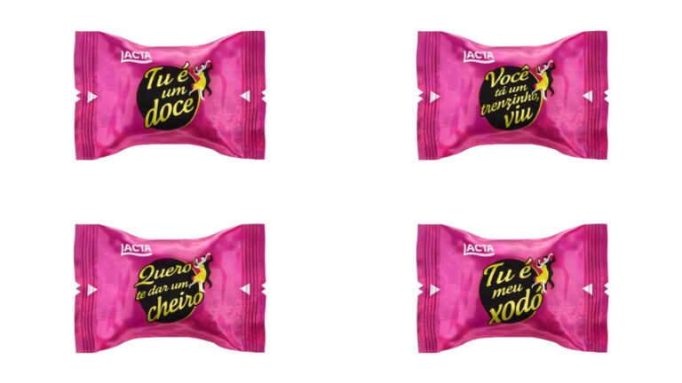 Novas embalagens de Sonho de Valsa viram bilhetes de amor e estampam declarações com diferentes expressões regionais