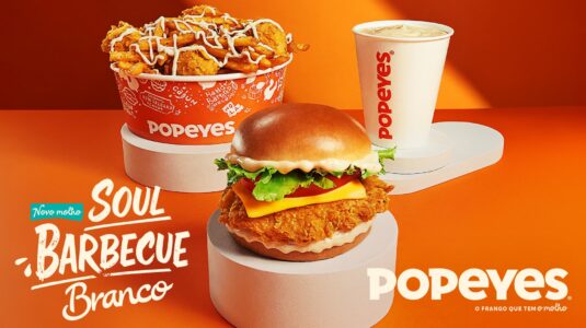 Popeyes lança produtos com novo molho Soul Barbecue Branco