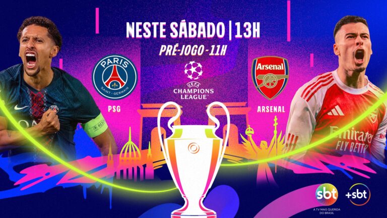 SBT transmite final da UEFA Champions League entre PSG e Arsenal
