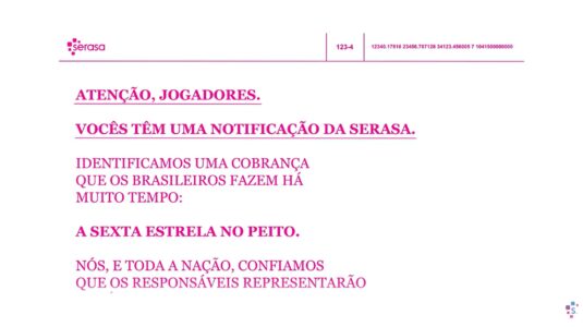 Serasa dá voz à cobrança dos brasileiros pela sexta estrela em nova campanha