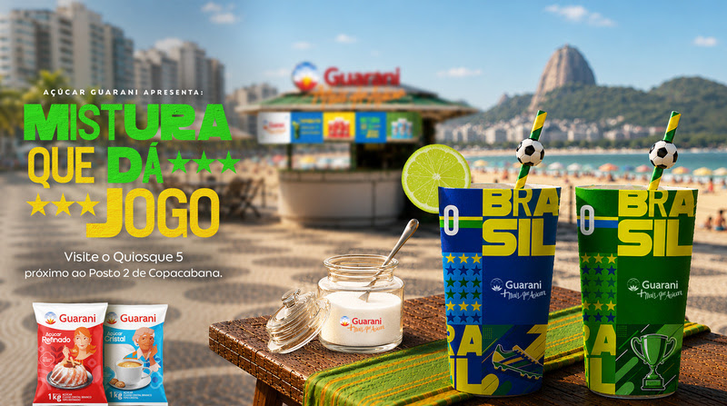 Açúcar Guarani promove ações especiais na Orla de Copacabana para celebrar o Mundial
