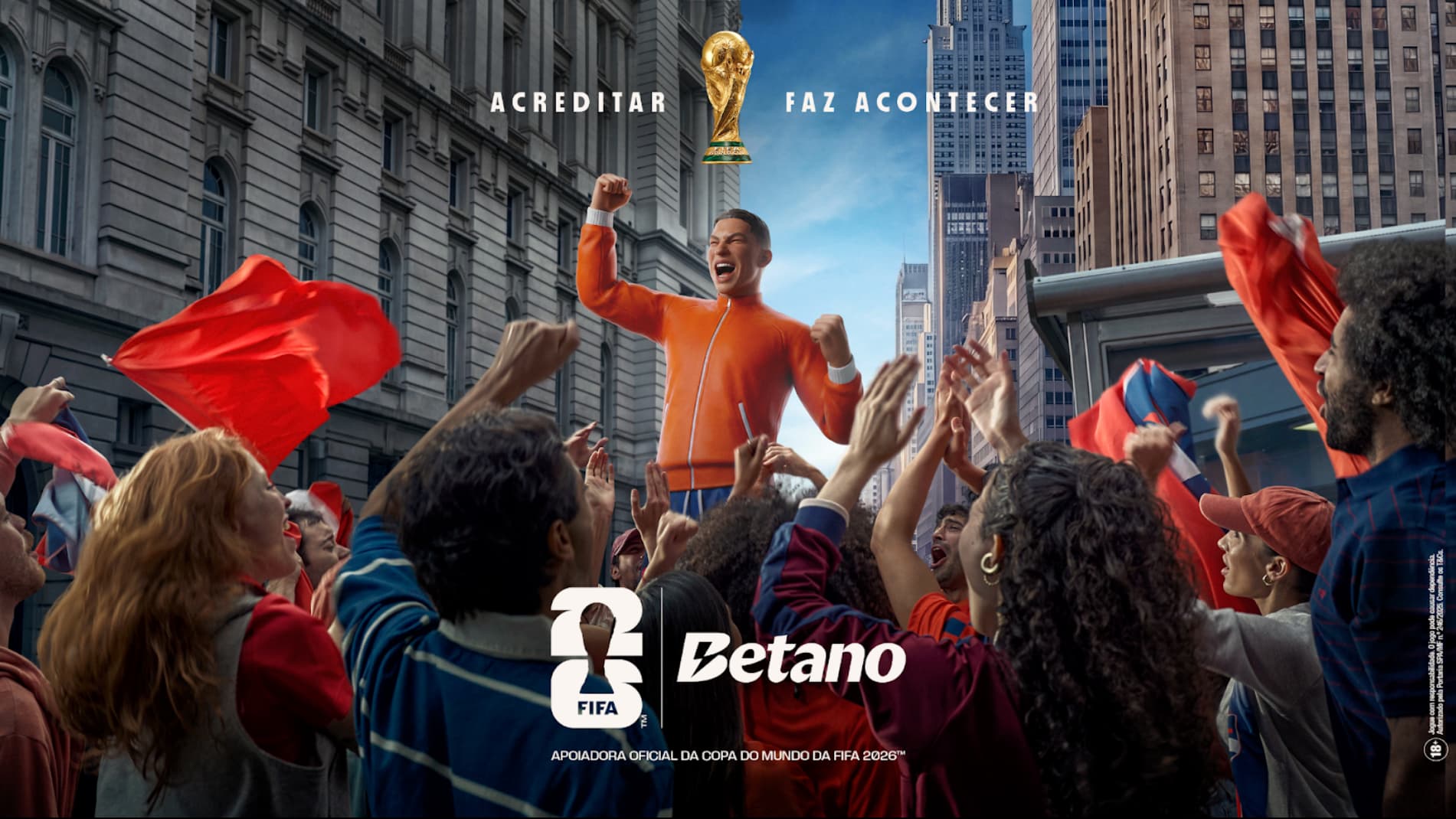 Betano lança campanha global para a Copa 2026 com criação da W+K SP