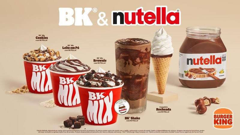 Burger King® amplia parceria com NUTELLA® e anuncia novas sobremesas no cardápio