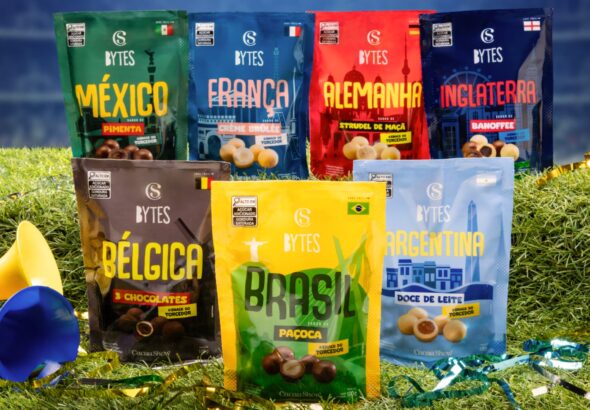 Cacau Show escala nova linha Bytes com sabores inspirados em seleções para ser o snack oficial do torcedor