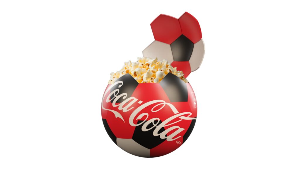 Cinépolis e Coca-Cola lançam promoção com balde de pipoca exclusivo inspirado na paixão pelo futebol