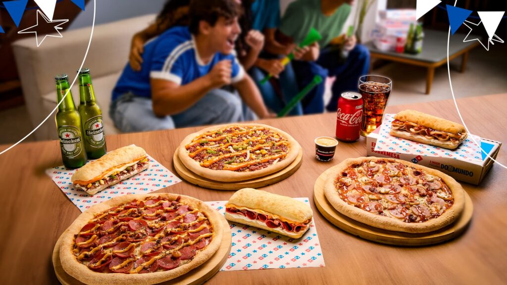 Domino’s lança pizzas e sanduíches inspirados nos países-sede do mundial de futebol e combos exclusivos