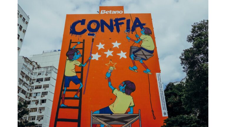Grafite realizado pelo artista Crânio, no centro do Rio de Janeiro - crédito Pepe RodriguesDivulgação Betano
