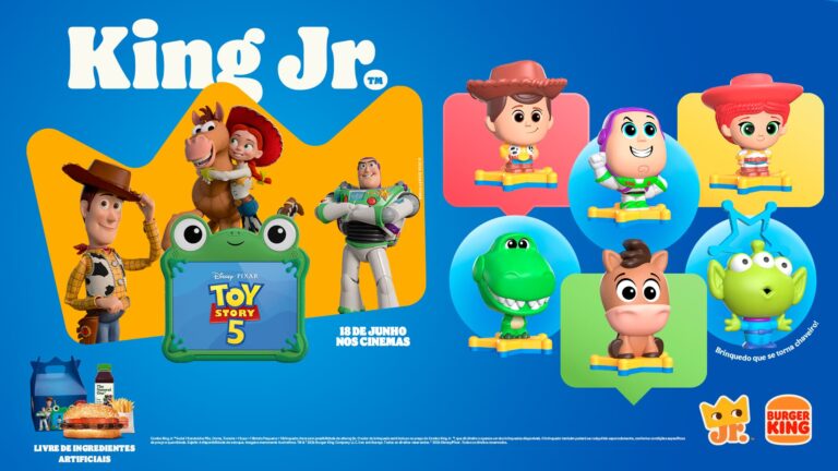 Personagens de ‘Toy Story 5’ chegam no Combo King Jr do BK